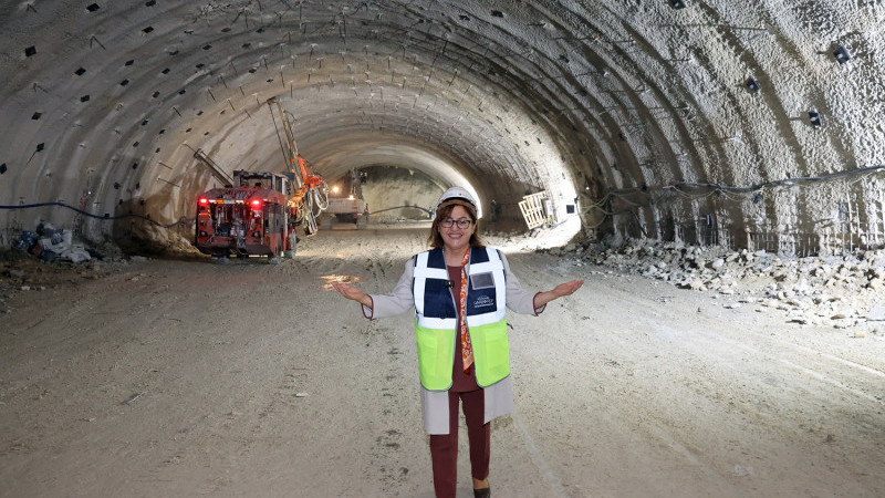 Dülük Tüneli’nde çalışmalar hızla sürüyor
