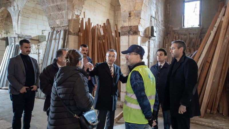 Kurtuluş Camii'nde restorasyon çalışmaları devam ediyor