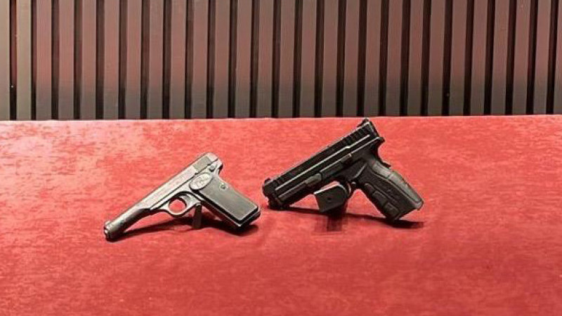 Gelin alma merasiminde ruhsatsız silahlar ele geçirildi