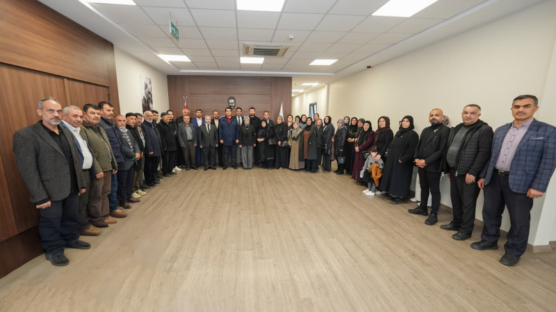 ŞEHİT AİLELERİNDEN BAŞKAN YILMAZ’A DESTEK ZİYARETİ