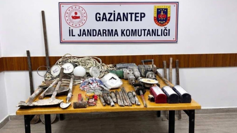 Kaçak kazıya jandarmadan suçüstü